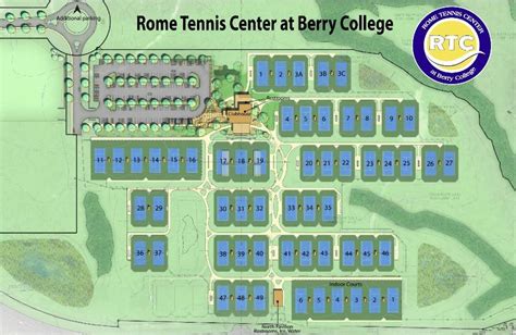 Rome Tennis Center At Berry College Tennis Map  Rome Tennis Center