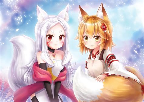 Two Of My Favorite Fox Girls The Helpful Fox Senko San Rkitsunemimi