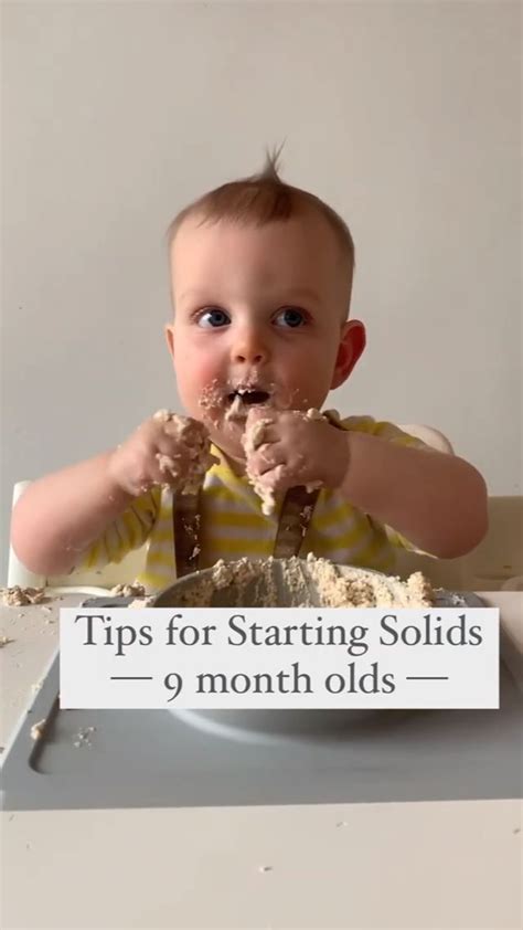 Tips For Starting Solids 9 Month Olds Pinterest