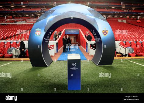 Champions League Branding Before The Uefa Champions League Group E Match At Anfield Liverpool