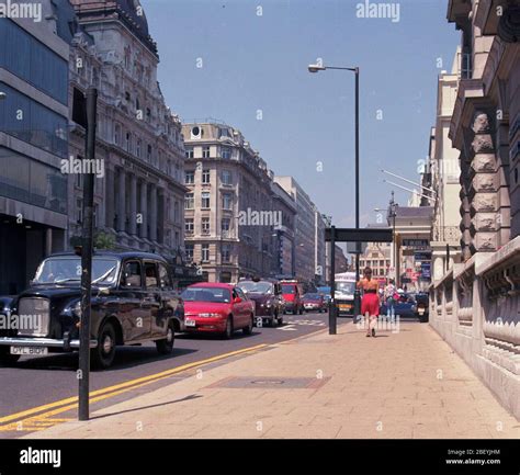 1994 Haymarket Central London Uk Busy Traffic Before Congestion