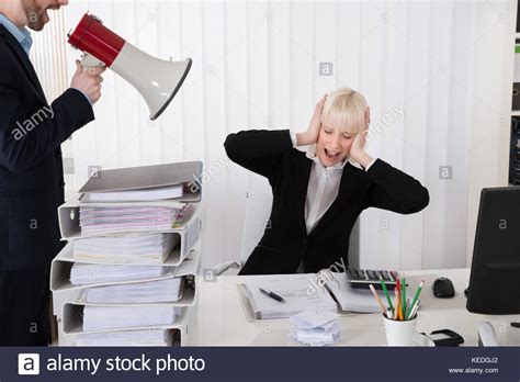 Boss Shouting Employee High Resolution Stock Photography And Images Alamy