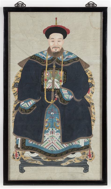 A Well Painted Chinese Ancestral Portrait 20th Century Bukowskis