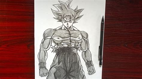 Pencil Sketch How To Draw Goku Ultra Instinct Full Body Easy Step