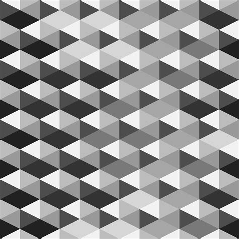 Abstract Monochrome Geometric Pattern Digital Art By Atthamee Ni