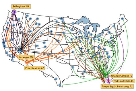 Allegiant Air Flight Map