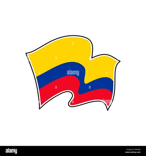 The Flag Of Colombia Correct Vector Illustration Of Official Colombian