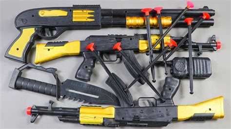 New Shape Shoot Gun And Realistic Ak 47 Gun Plastic Knif Youtube