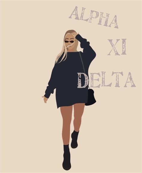 Alpha Xi Delta Illustration Alpha Xi Alpha Xi Delta Sorority Shirt