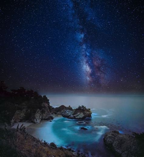The Milky Way Over Mcway Falls In Big Sur Ca Oc 5932x6501 Mcway