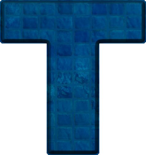 Presentation Alphabets: Blue Tile Letter T