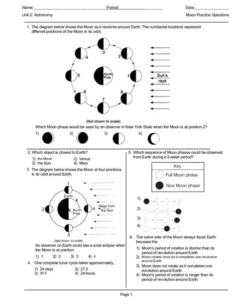 Moon Phases Worksheet Answers Worksheet Seasons Eclipses Phases Of