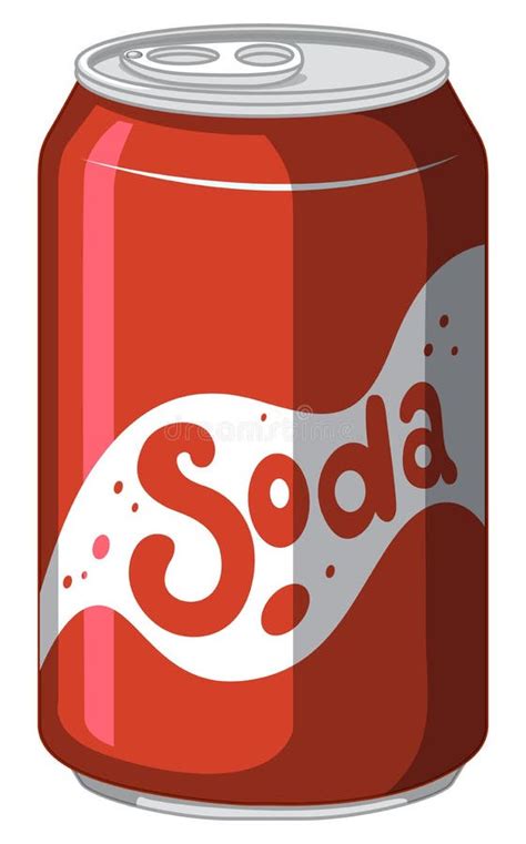 Soda Can In Aluminium On White Stock Vector Illustration Of Soda