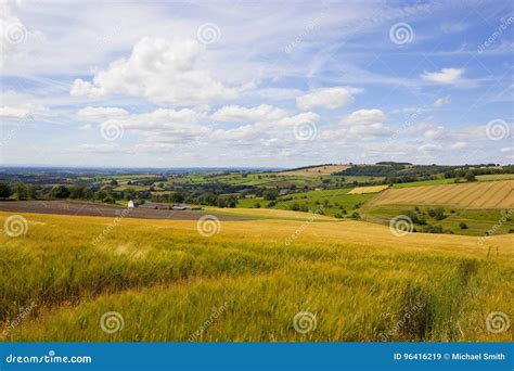 Scenic Yorkshire Wolds Valley In Summertime Stock Image Image Of
