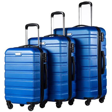 Coolife Luggage 3 Piece Set Suitcase Spinner Hardshell Lightweight Tsa