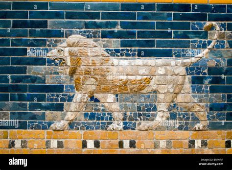 Detail Of Lion On The Babylonian Gate Of Ishtar Reconstructed In