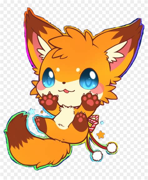 3 Kawaii Fox Kitty Freetoedit Cute Animated Fox Free Transparent