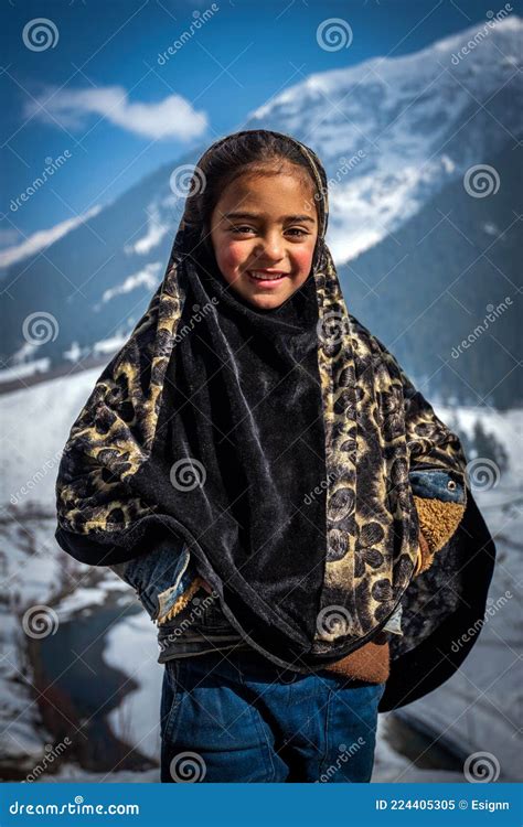 Unidentified Kashmiri Girl Near Betab Valley Pahalgam Kashmir India