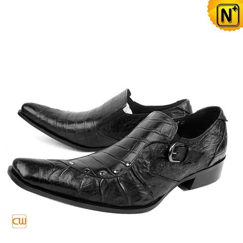Mens Designer Black Leather Dress Shoes Cw701105 Cwmalls