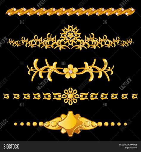 Set Gold Dividers Vector And Photo Free Trial Bigstock