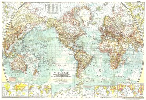 World Published 1957 By National Geographic The Map Shop