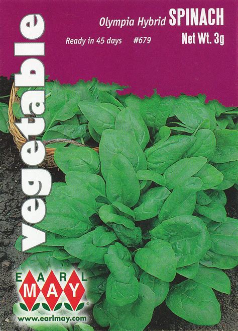 Spinach Olympia Hybrid Seed Earl May Wholesale