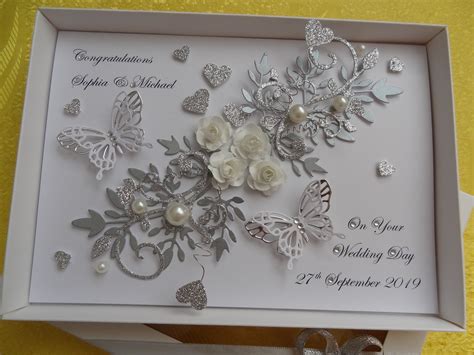 Handmade Personalised Luxury Wedding Card Anniversary Etsy