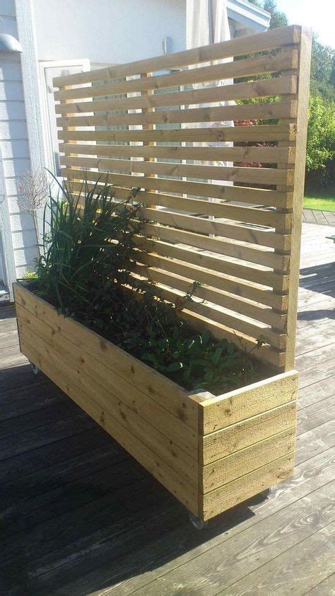 7 idées de Jardinière brise vue | jardinière en bois, bac a fleur bois
