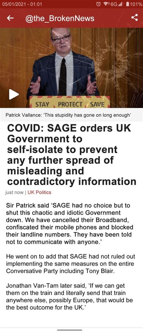 Covid Sage Orders Uk Government To Self Isolate To Prevent Any Further
