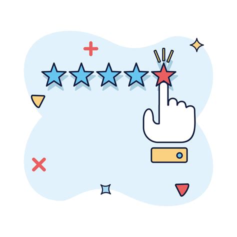Customer Reviews Rating User Feedback Concept Vector Icon To Do In Comic Style Vector