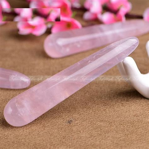 Buy 1pc Natural Pink Quartz Crystal Wands Pleasure Wands Body Massager For