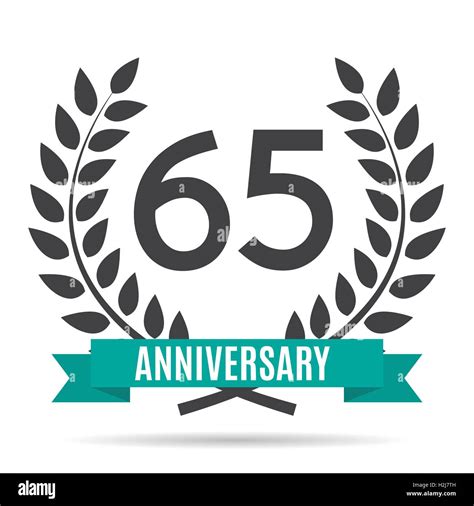 Template 65 Years Anniversary Vector Illustration Stock Vector Image