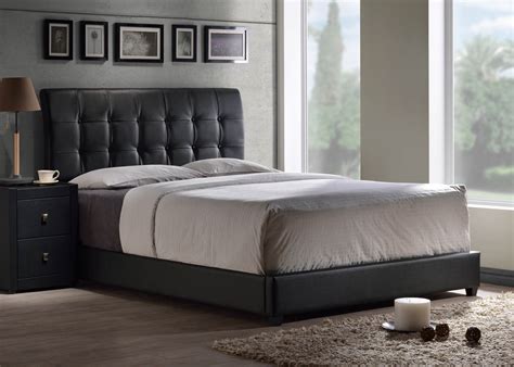 Bed set ( headboard and footboard). Lusso Headboard (Black Faux Leather) - 1281-370 : Decor ...