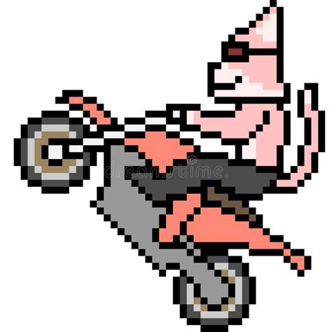 Pixel Art Motorcycle Stock Illustrations 144 Pixel Art Motorcycle