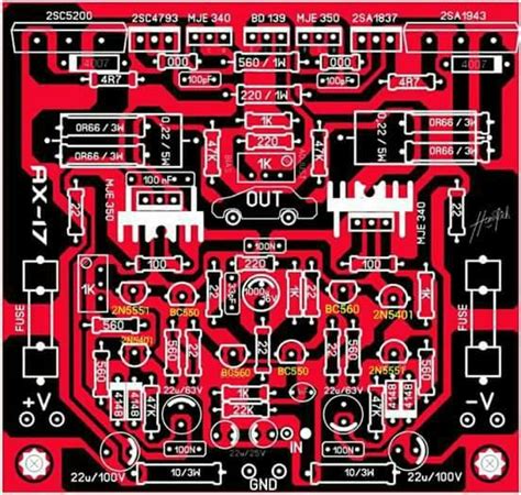 This stereo amplifier circuit diagram is cheap and simple. PCB Layout Design - Electronic Circuit