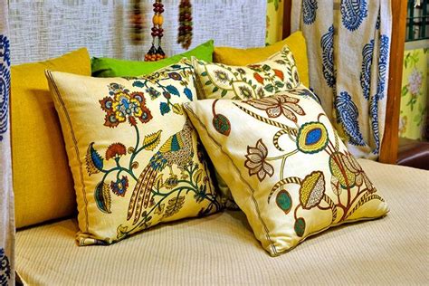 HAND PAINTED CUSHION COVER FROM AALAMWAR Meticulously Hand Painted
