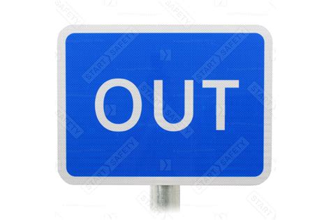 Blue Out Sign Post Mounted In Stock R2