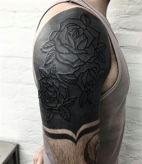 Cover Up Tattoos For Men Black Tattoo Cover Up Solid Black Tattoo