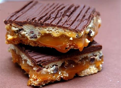 Chocolate Chip Cookie Dough Billionaire Bars Recipe Chocolate Chip