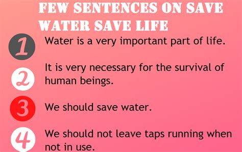 Few Lines On Save Water Save Life In English For Kids
