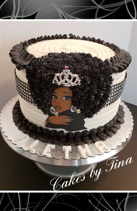 Afro Diva Cakeblack White W Bling Diva Birthday Cakes Diva