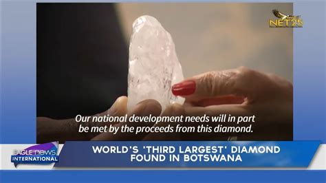 world s third largest diamond found in botswana youtube