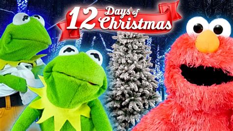 Elmo And Kermit The Frogs 12 Days Of Christmas Ft Cookie Monster Song
