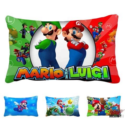 Super Mario Multi Size Rectangle Throw Pillow Case Free Shipping In