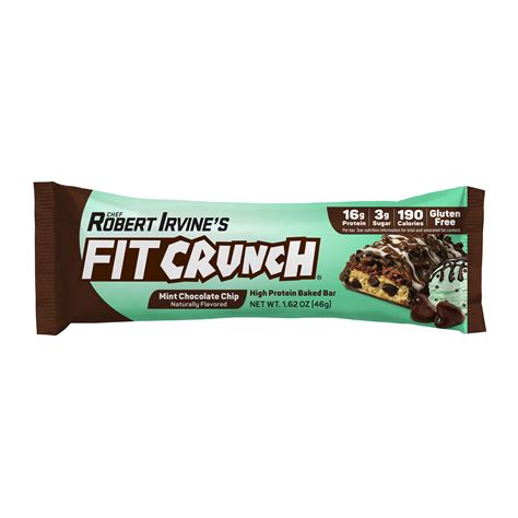Fit Crunch 16g Protein Baked Bar Mint Chocolate Chip Shop Granola