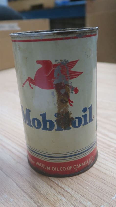 Empty Vintage Mobil Oil Can Schmalz Auctions