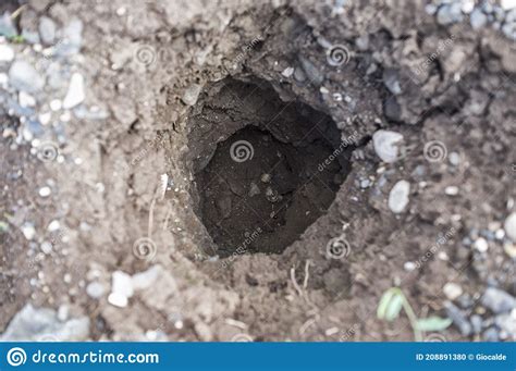 Small Round Hole Stock Photo Image Of Geology Underground 208891380
