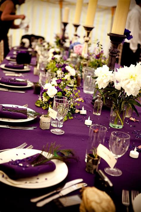 Reception Flowers And Decor Registry White Purple Gold