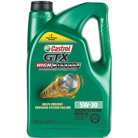 Castrol Gtx High Mileage 5w 30 5 Qt In The Motor Oil And Additives