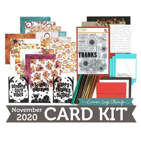 One Stamp Five Ways Sss November 2020 Card Kit Big Thanks Card